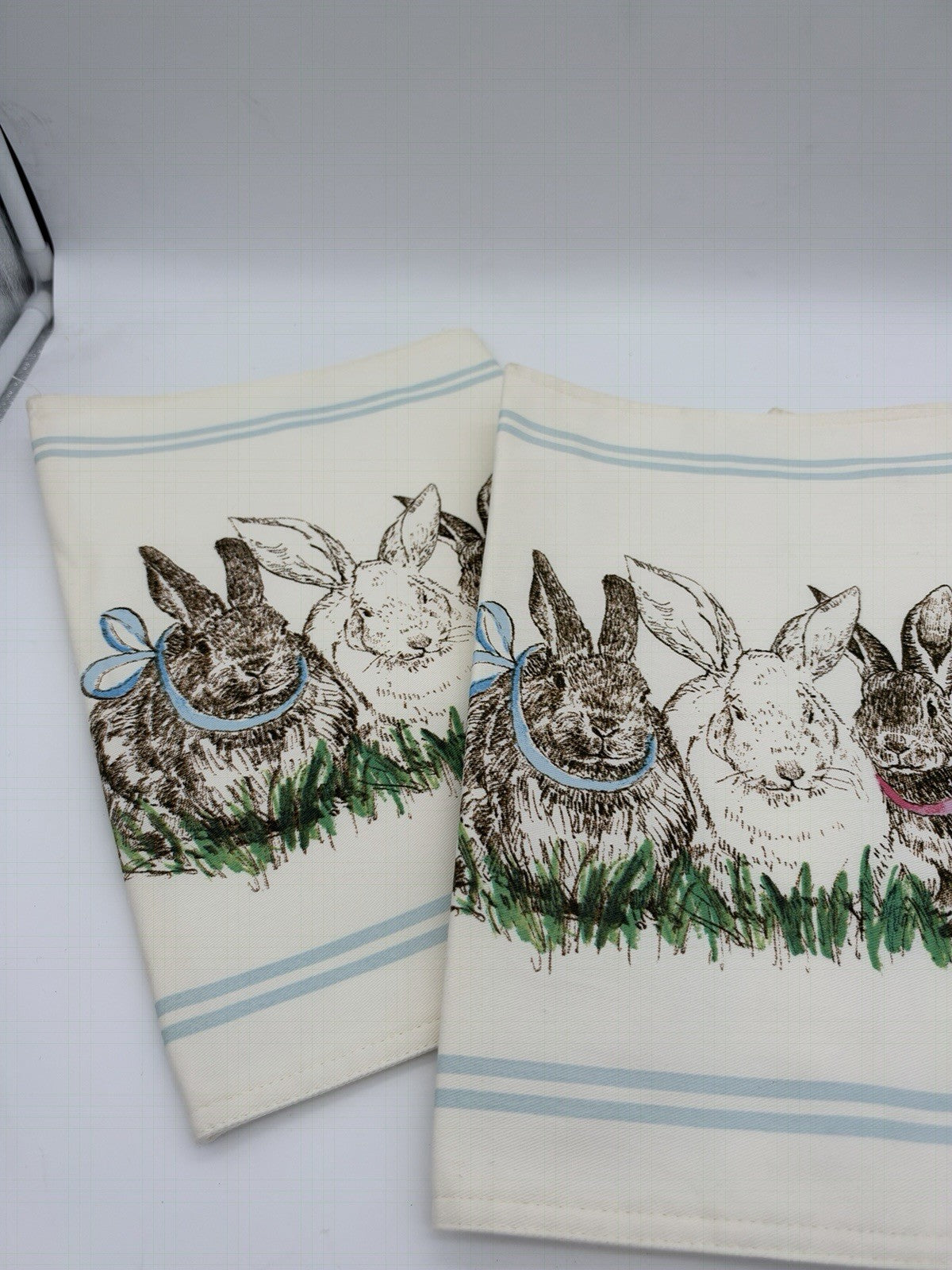 Williams Sonoma Easter Meadow Bunny Placemats New Set of 4 PCs 100% Cotton