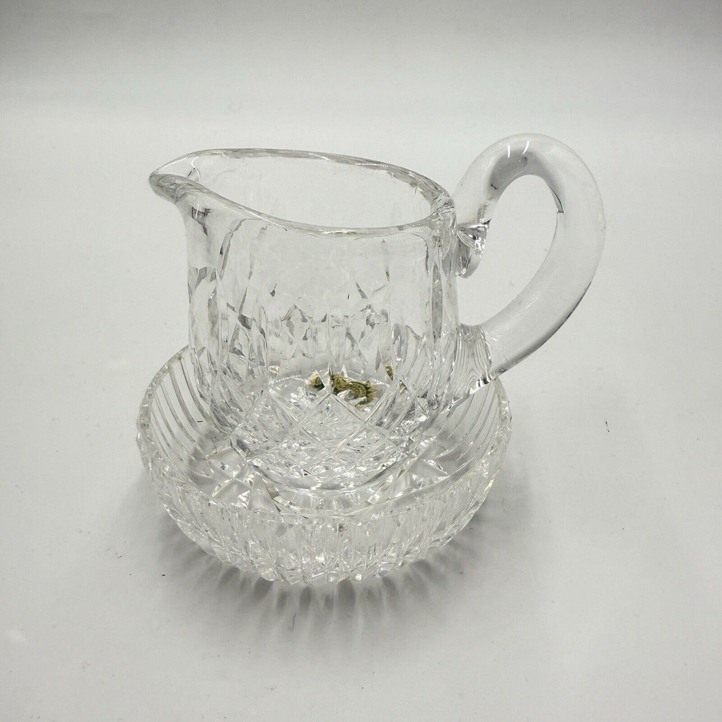 Waterford Crystal Ireland Mini Pitcher and Tray Dish 2 Pieces Vintage