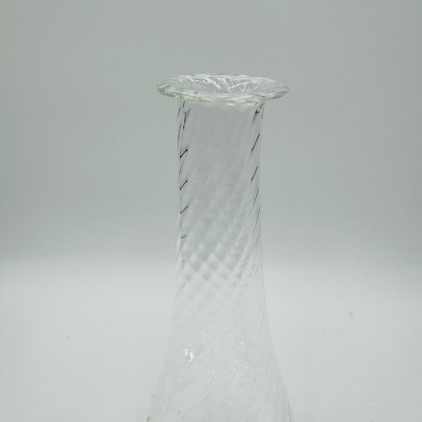 Villeroy & Boch Crystal Glass Swirl Flower Vase Tall 13in Serveware