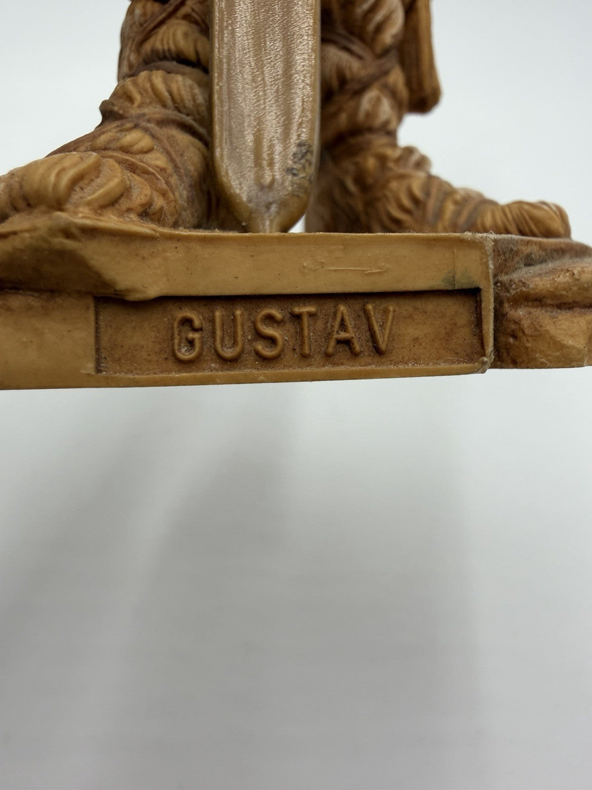 Vintage Depose Italy Viking Warrior Gustav 10.5”H Plastic Figurine Painted Rare