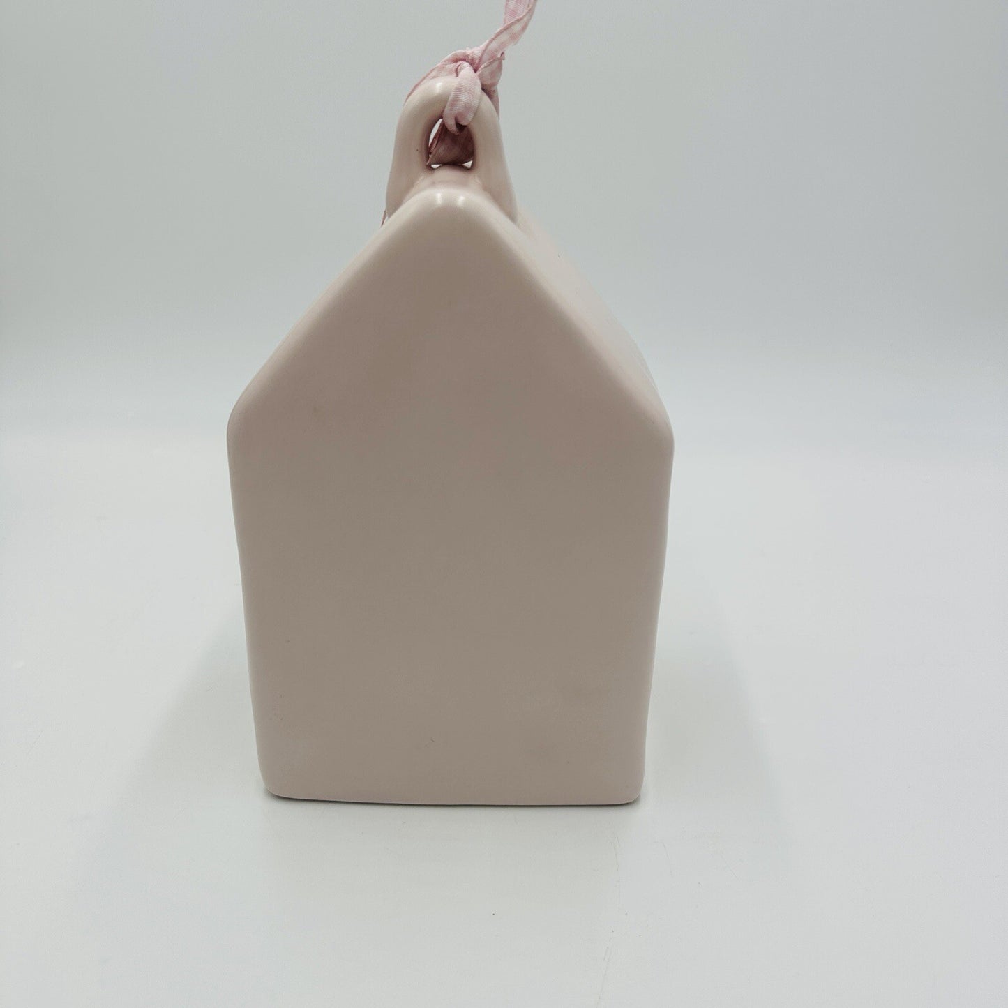 Rae Dunn Spooky Home Ceramic Bird House Bat 8”Halloween Artisan Pink Rare