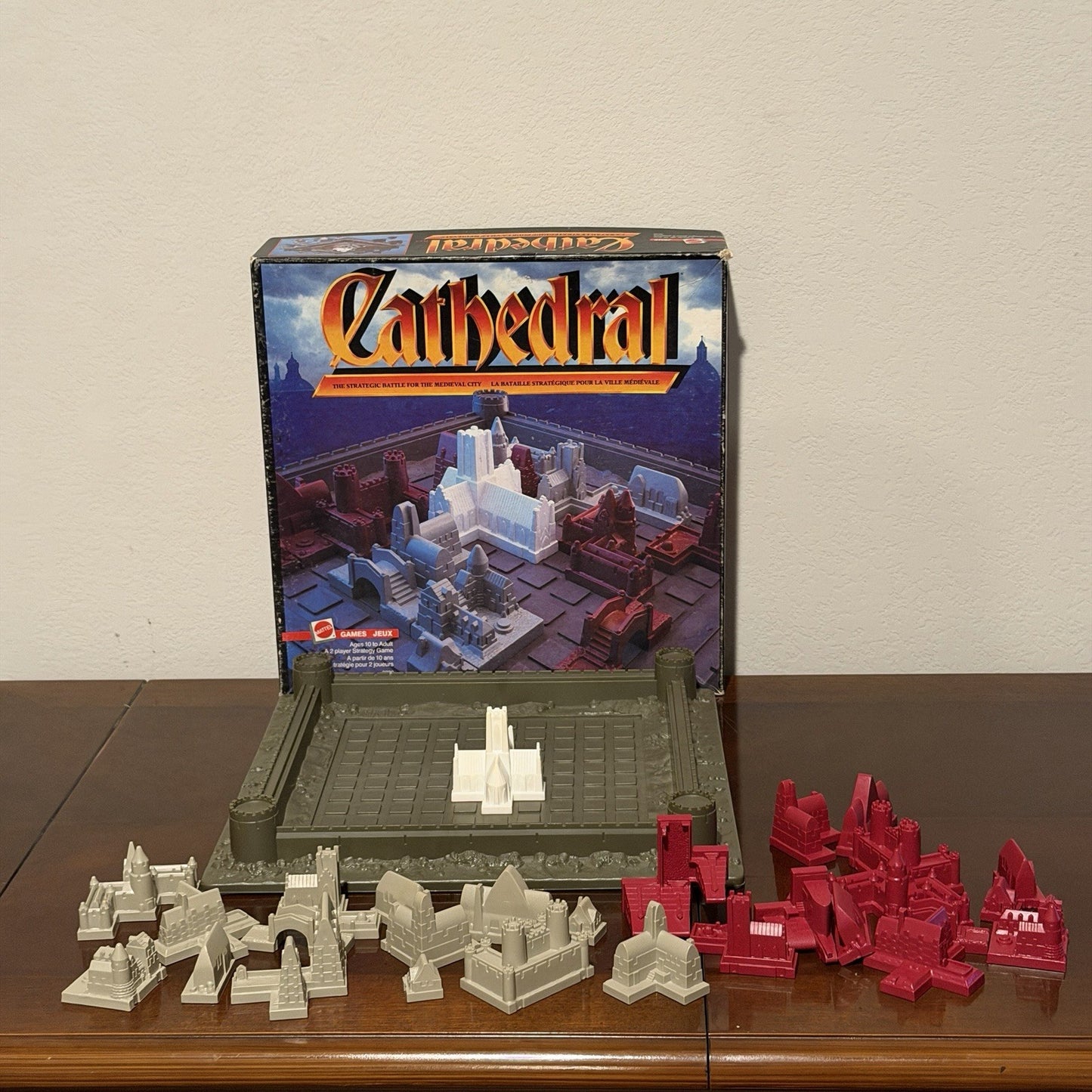Cathedral Board Game Strategic Battle Medieval City Mattel Complete No Rules
