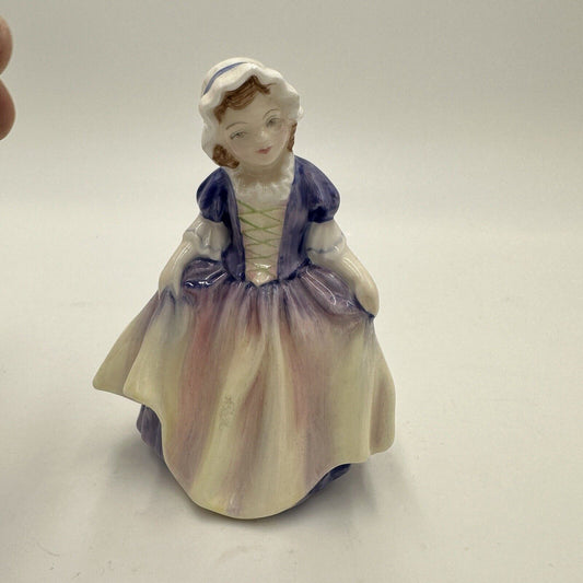 Royal Doulton Figurine Dinky Do Little Girl Pink Purple Dress White Hat HN1678