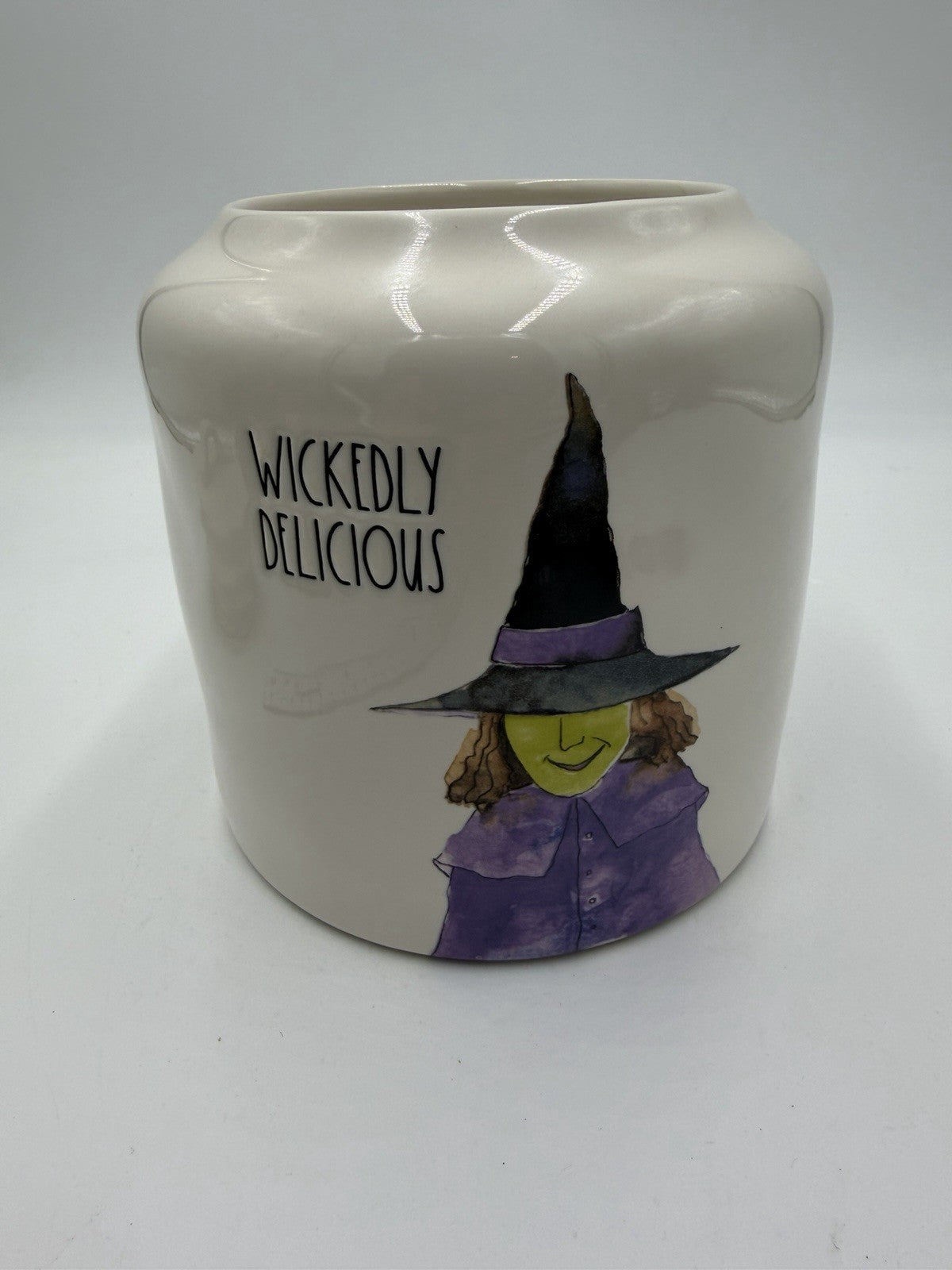 Rae Dunn Witch Wickedly Delicious Ceramic 8” Canister W/lid Cookie Jar Halloween