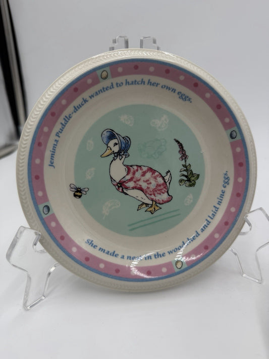 Wedgwood England Porcelain Beatrix Potter Jemima Puddle-Duck 3 PCs Set 2003