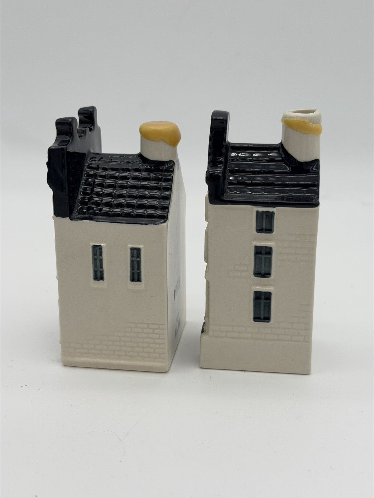 KLM Blue Delft Houses BOLS Amsterdam Empty #83 & #78 Decanters