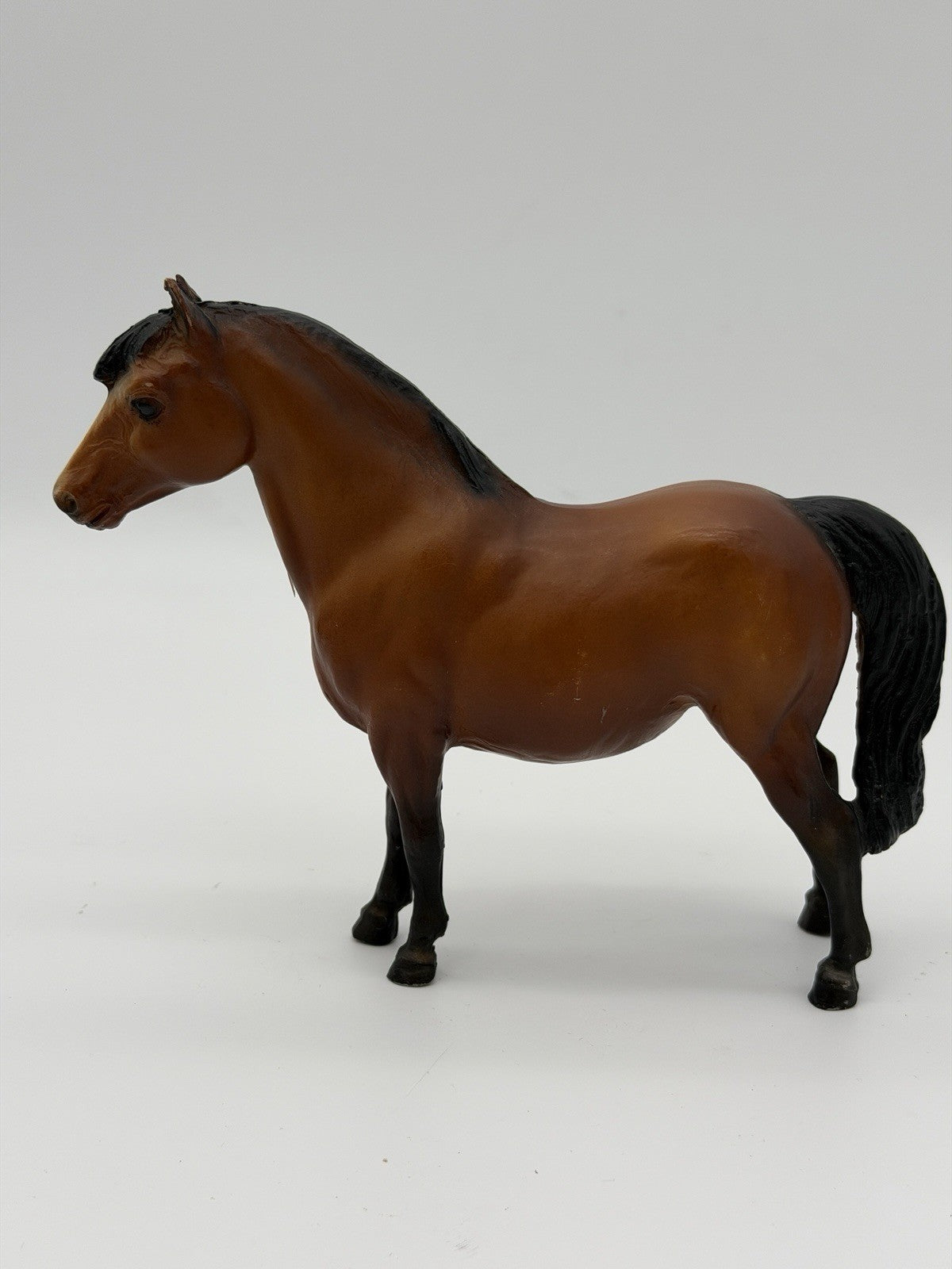 Breyer Shetland Pony Bay 6" Horse Figurine USA Mark 1970s Plastic Model Vintage