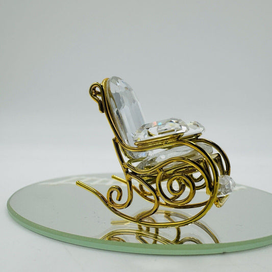 Swarovski crystal memories Austria rocking chair miniature figurine