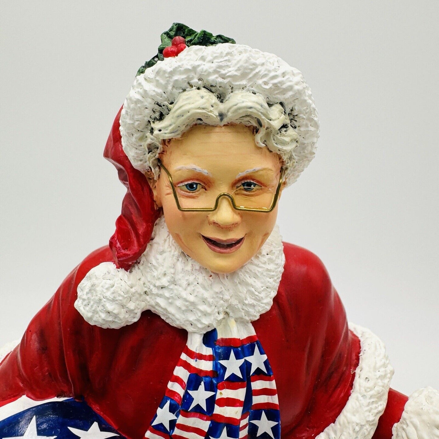 The Danbury Mint Mrs Claus Christmas Star Spangled Patriotic American Figurine