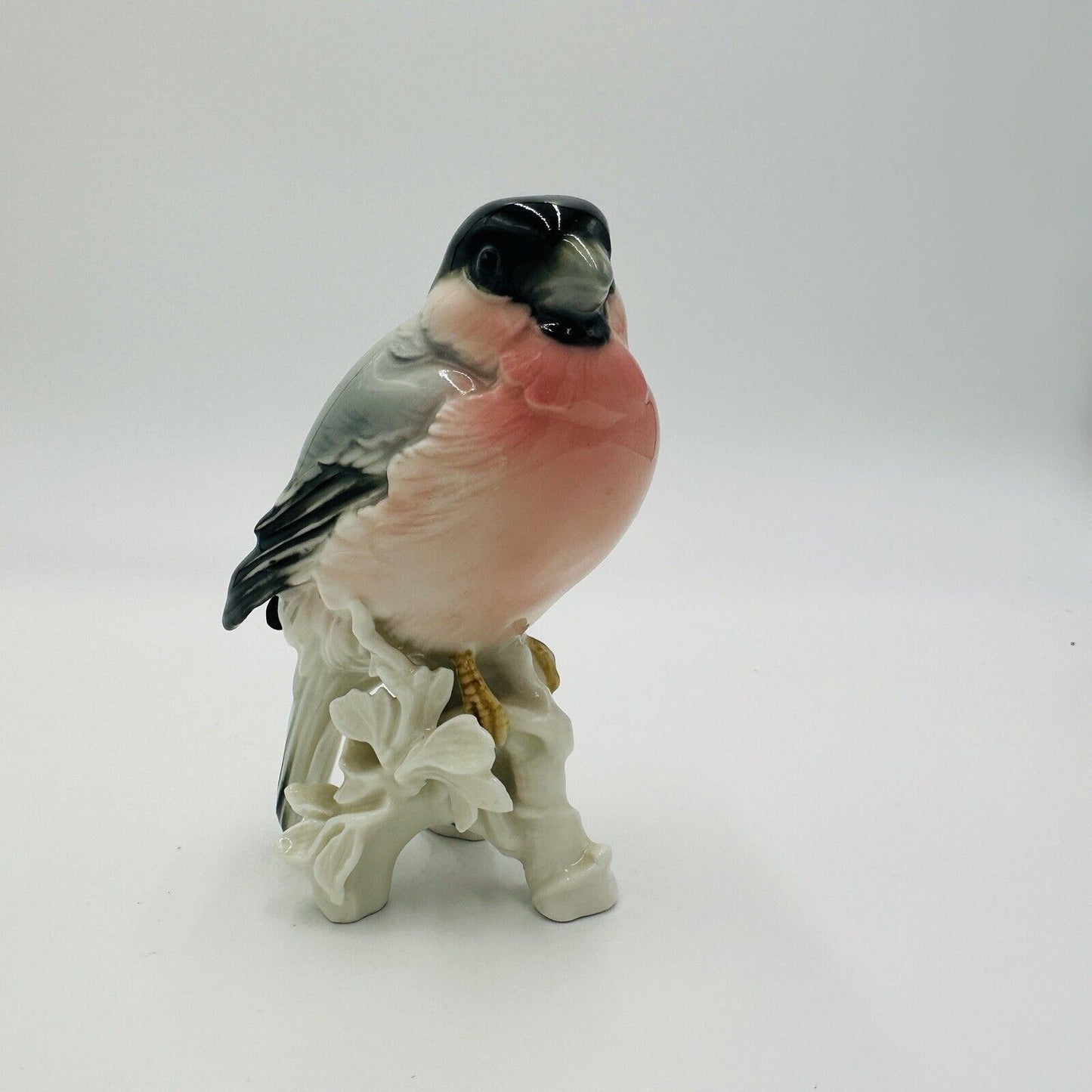 Karl Ens Bird Bullfinch Figurine Germany Antique Porcelain Statue Marked Rare