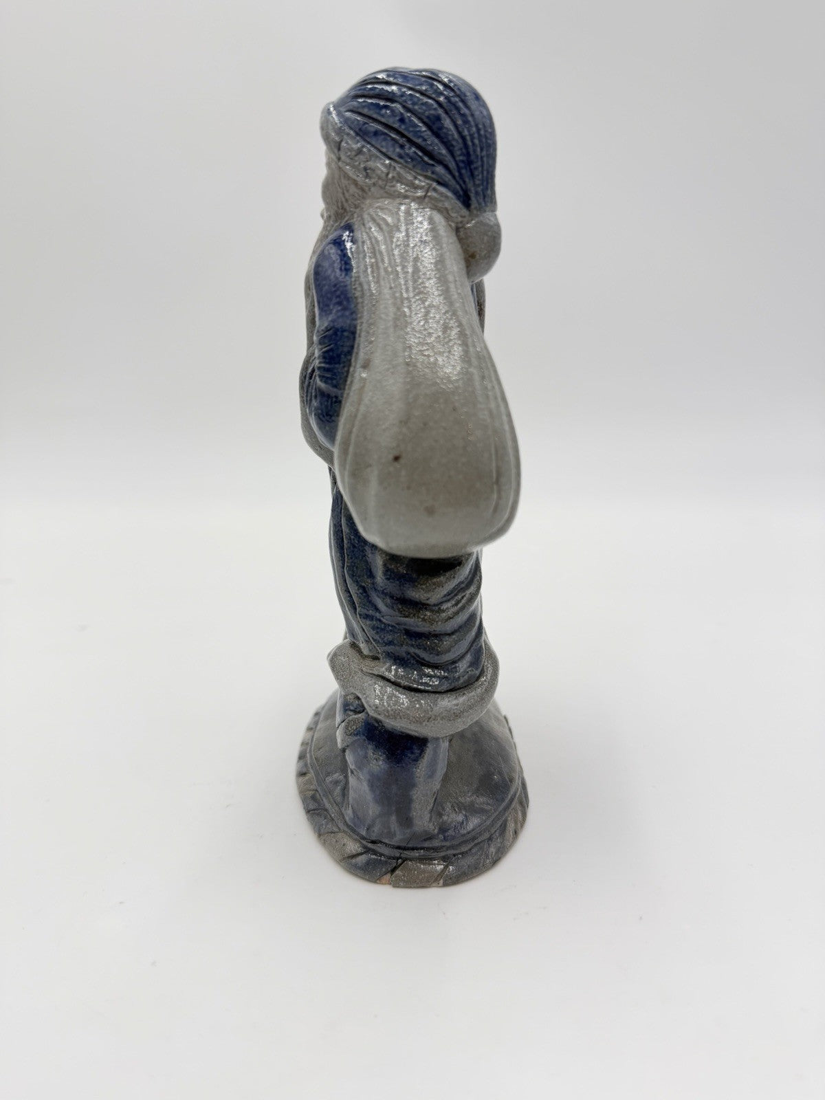 Vintage Rowe Pottery Works Salt Glazed Santa 6.5” Christmas Figurine 1988