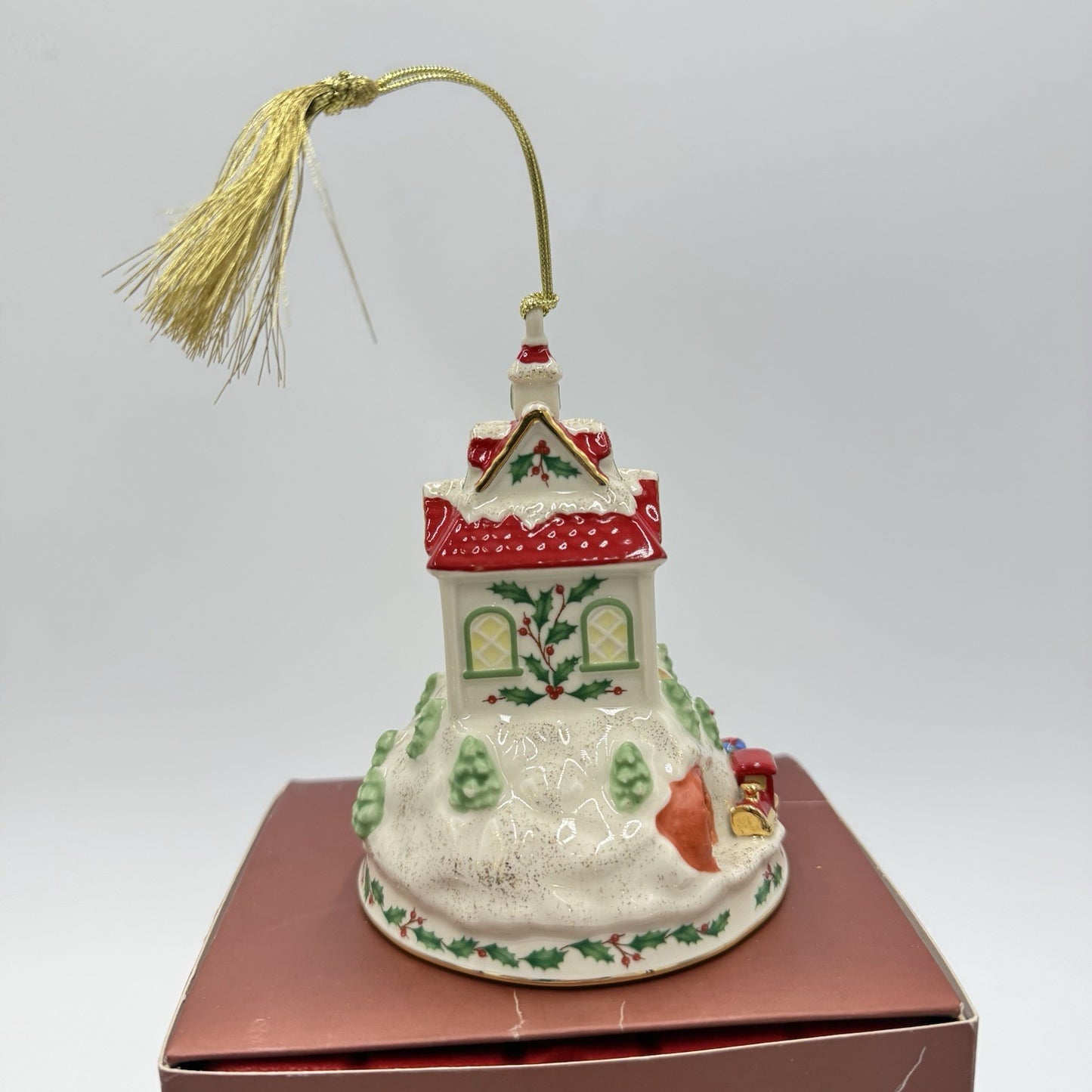 Lenox 2008 Annual Holiday Ride Ornament Porcelain Figurine Christmas 4in