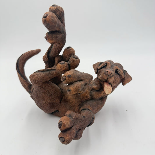 Country artists a breed apart chocolate Lab dog figurine by Willits designs