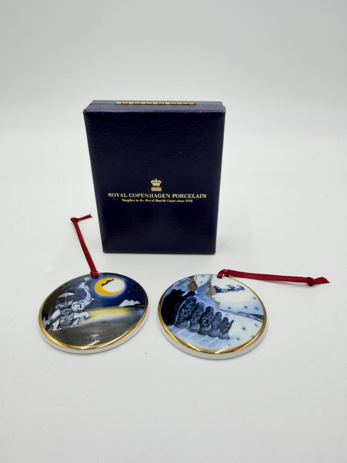 Royal Copenhagen Denmark Christmas Around The World 1996-1997 Porcelain Ornament