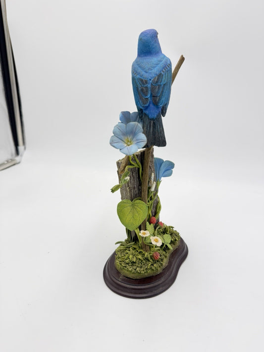 Rare Danbury Mint Sapphire Song Blue Bird Figurine By JEFF RECHIN 11”x5”