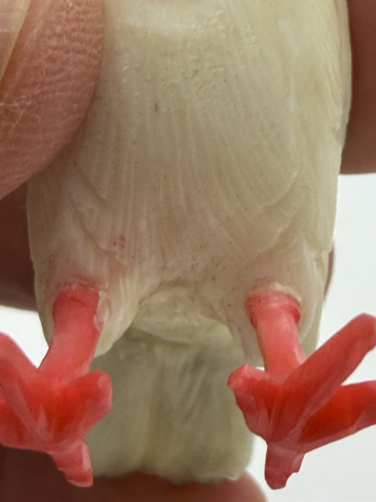 Antique Hand Carved Pigeon Mini Figurine Folk Art Polychrome 2” Dove Bird Resin