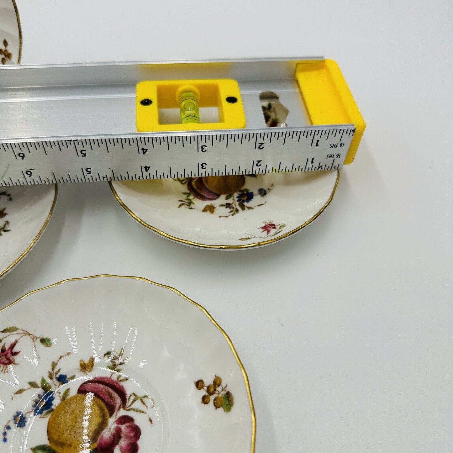 Royal Worcester Delecta Saucer Porcelain Z2819 Set Circa 1800 Lot 6 Piece Plates