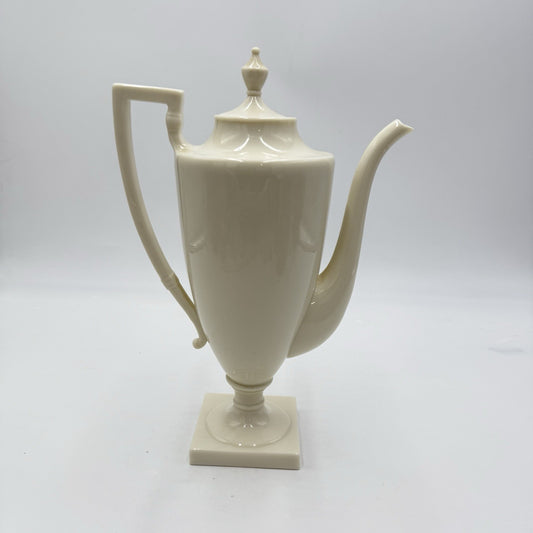 Rare Lenox USA Colonial White Coffee Pot & Lid Porcelain 10.5” Green Marking