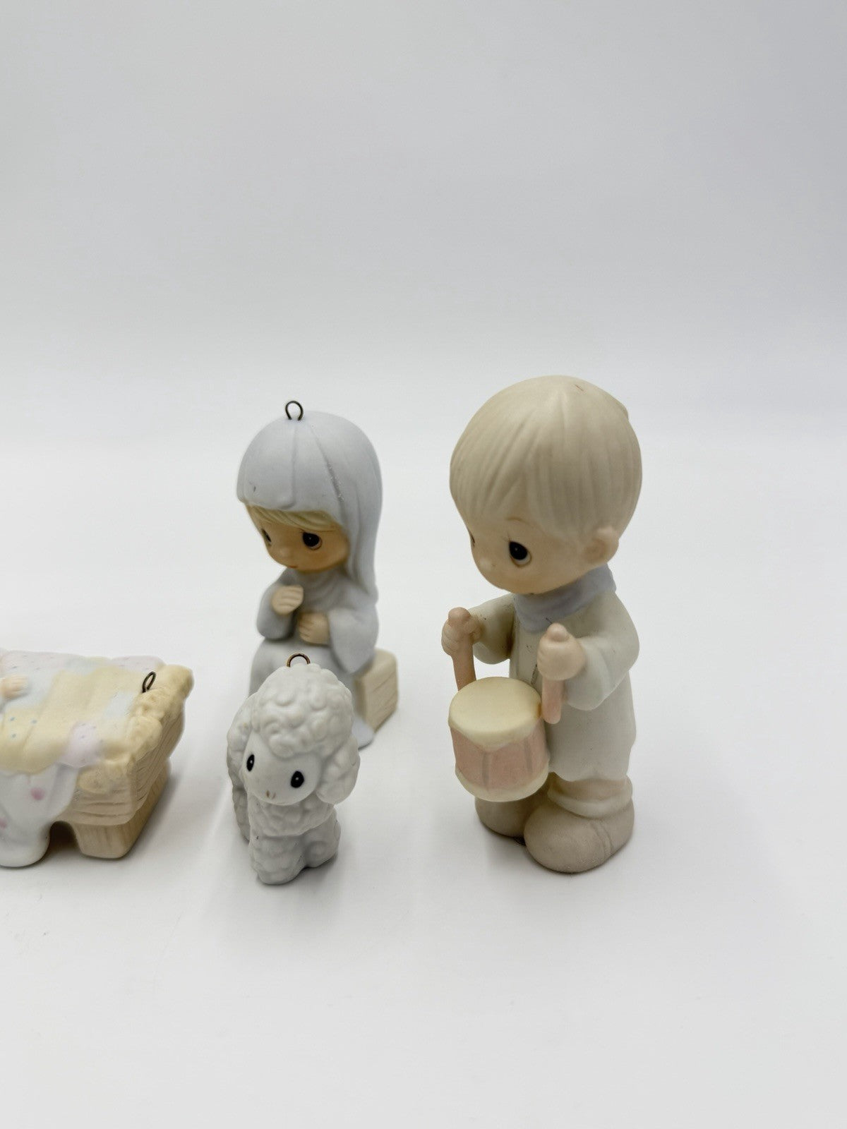 Precious Moments Enesco Miniature Nativity Christmas Ornaments Porcelain