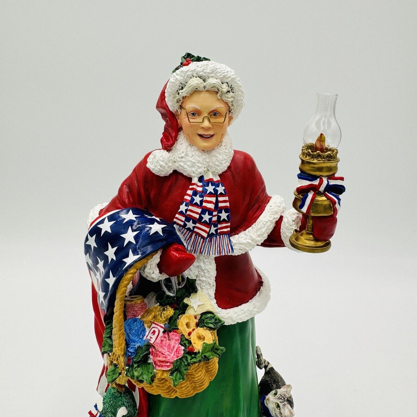 The Danbury Mint Mrs Claus Christmas Star Spangled Patriotic American Figurine