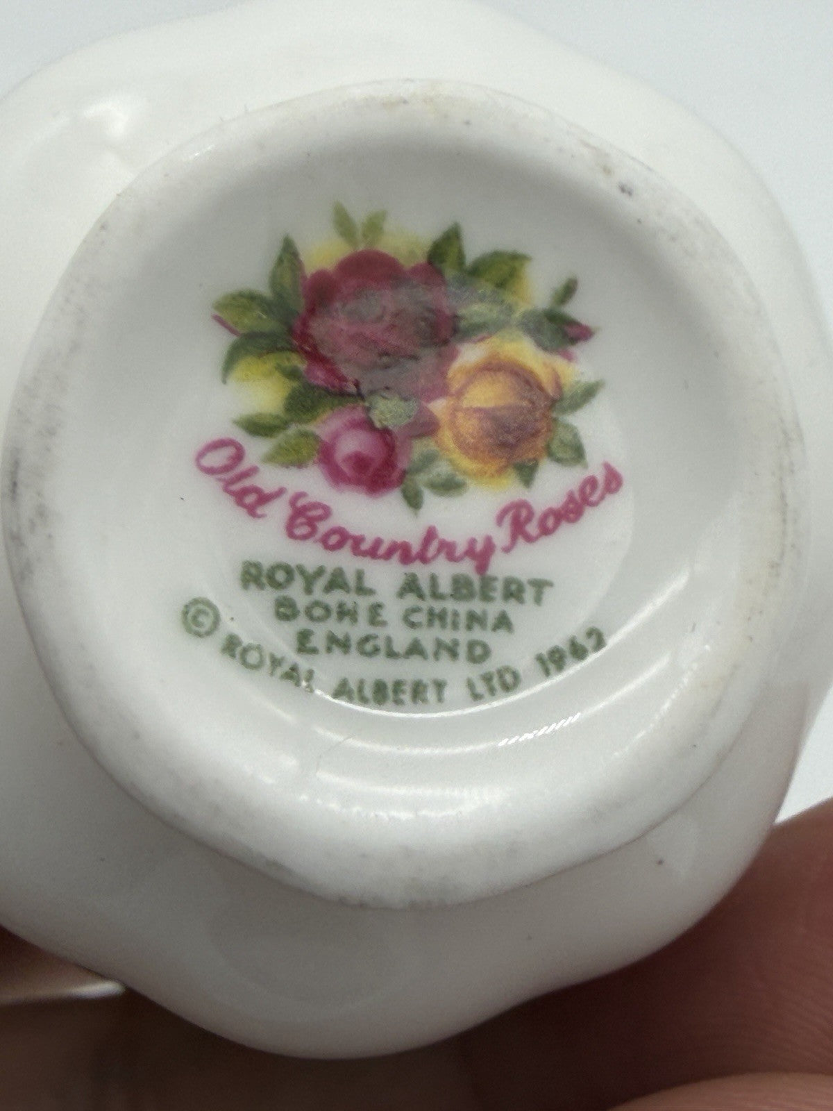 Vtg Royal Albert England Old Country Roses  Miniature Teacup & Saucer 2”H