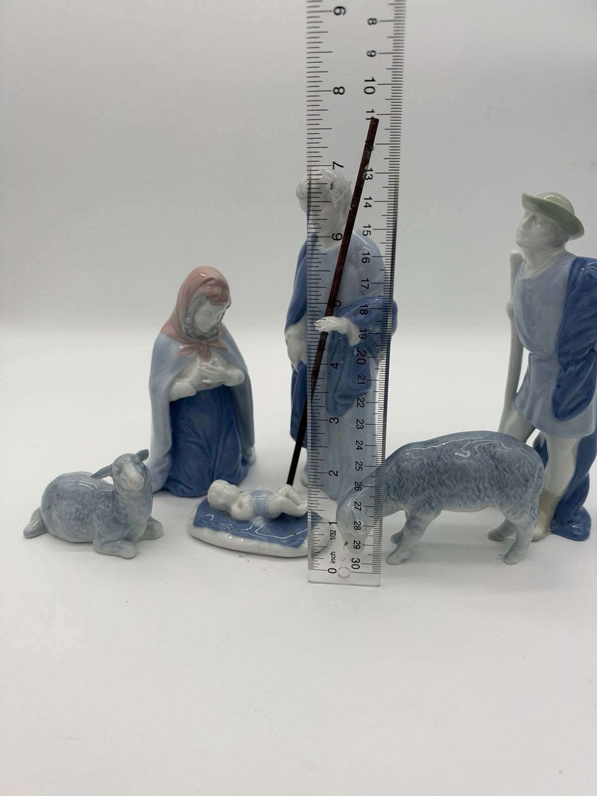 Rare Gerold Porcelain Bavaria W Germany Nativity Set 6 Pcs Rare 7”