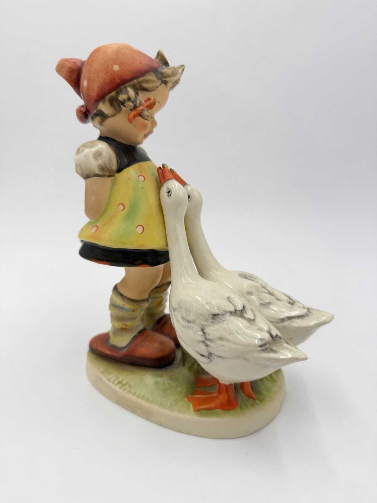 Rare 1950 Hummel Goebel Goose Girl 7”H Figurine Germany Painted Antique 47/2