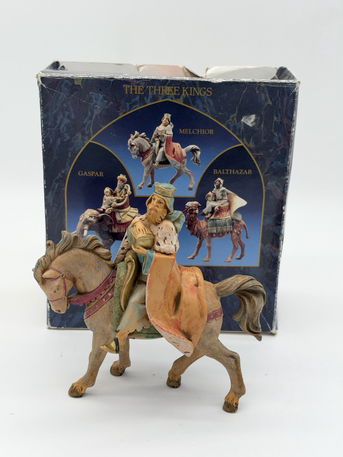 Fontanini Italy Three Kings Melchior Riding A Horse Figurine Nativity Series Box