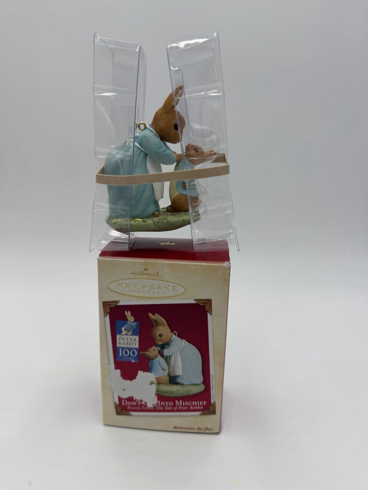 Hallmark Peter Rabbit 100 Years Don't Get Into Mischief Keepsake Ornament 2002