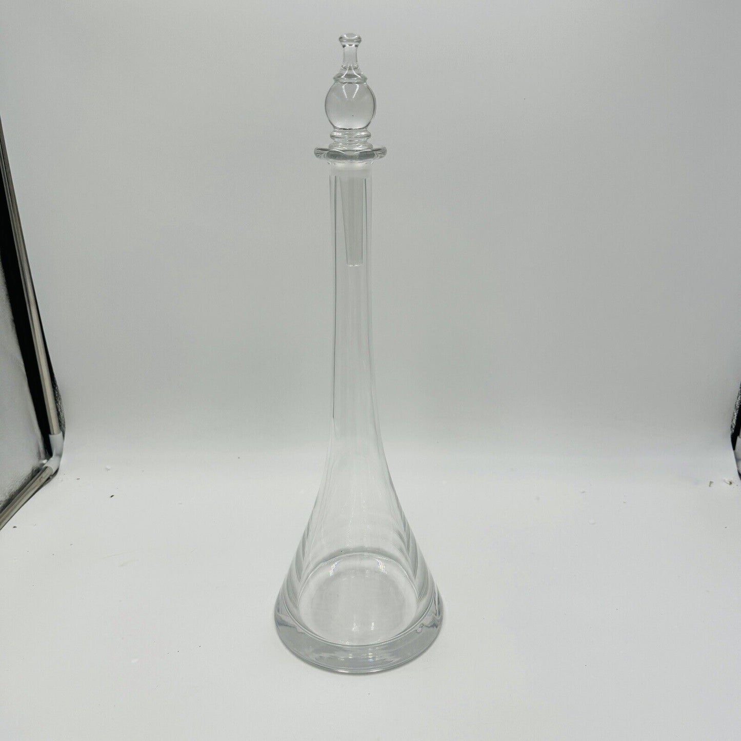 Orrefor Sweden Crystal by Olle Alberius Decanter Glasbruk 18in Large Home Decor