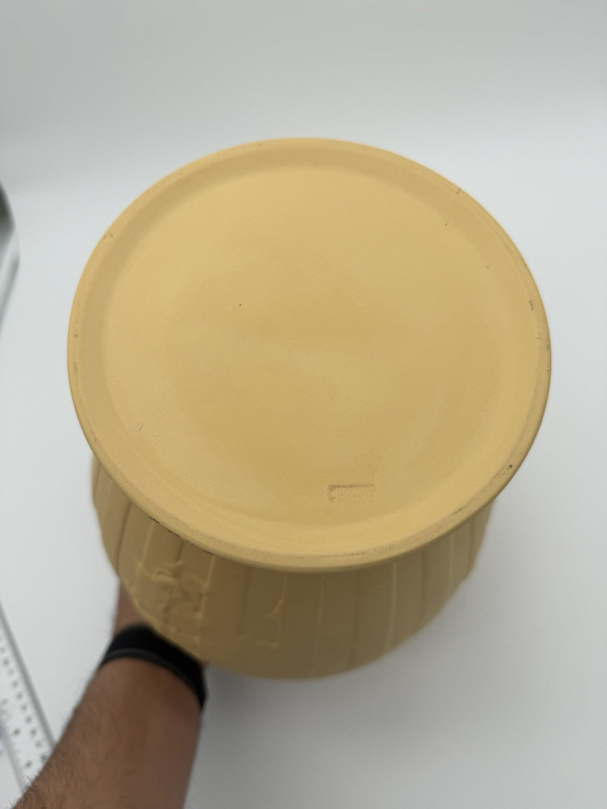 Large Wedgwood England Yellow Cane Jasperware Doric Ivy 12”H Porcelain Rare