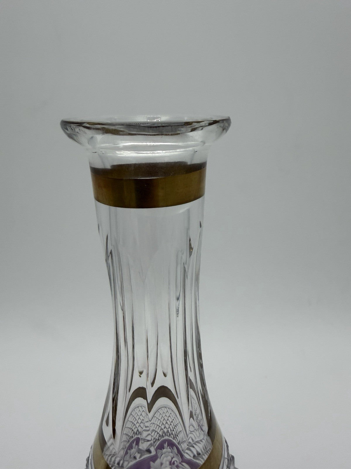 Marchioness Ebeling & Reuss Crystal Cordial Wine Decanter Amethyst W/stopper
