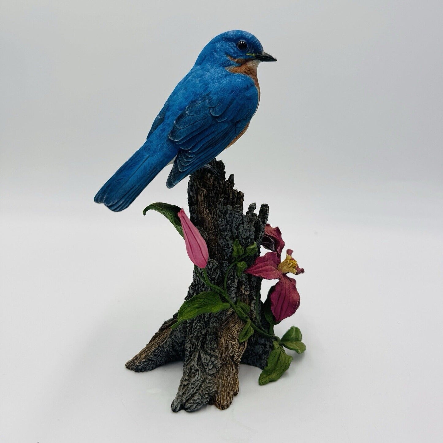 The Danbury Mint Collection Spring Welcome Bluebird Flowers Figurine Bob Guge