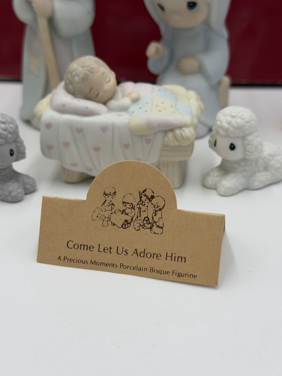 Precious Moments The Nativity Porcelain Bisque 9 Piece Set Figurines