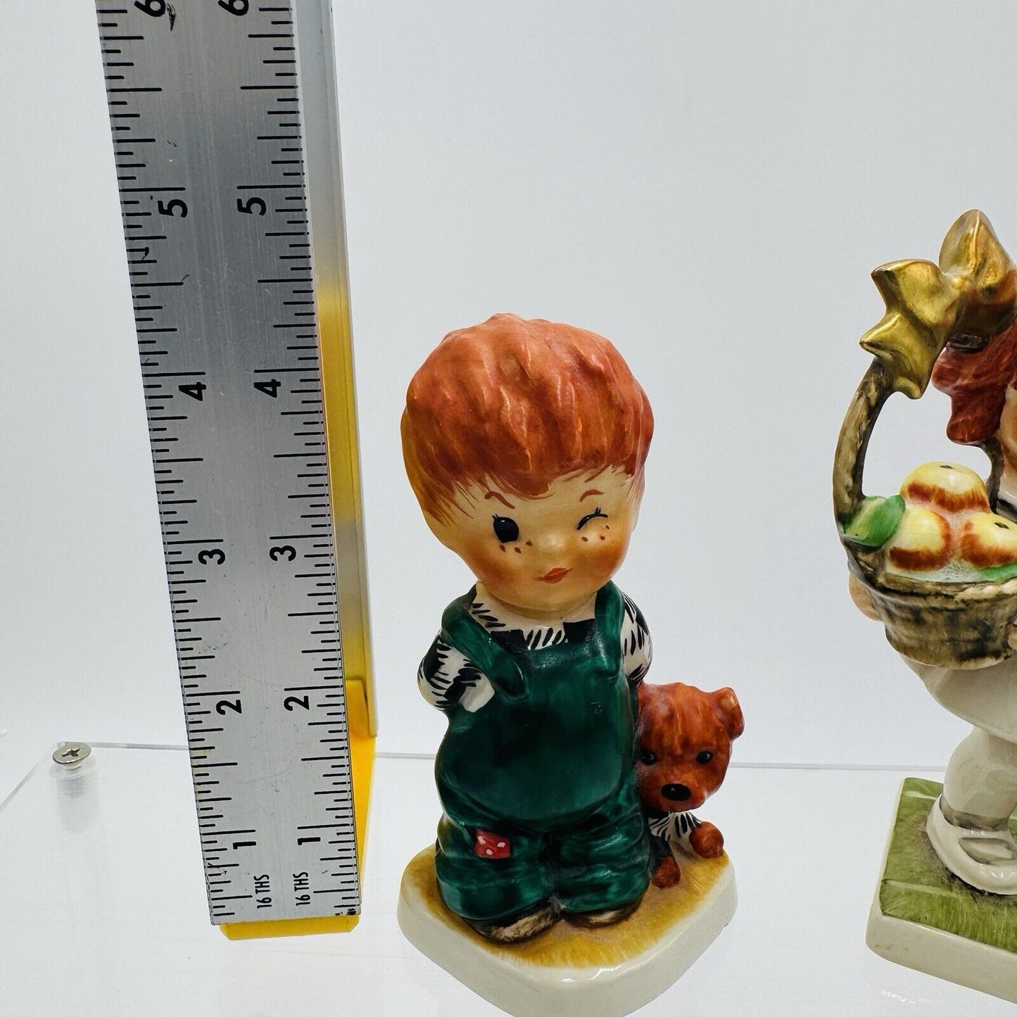 Goebel Red Heads Figurines Cheer Up Nurse Boy W/ Dog Germany 1967 Charlot Byj