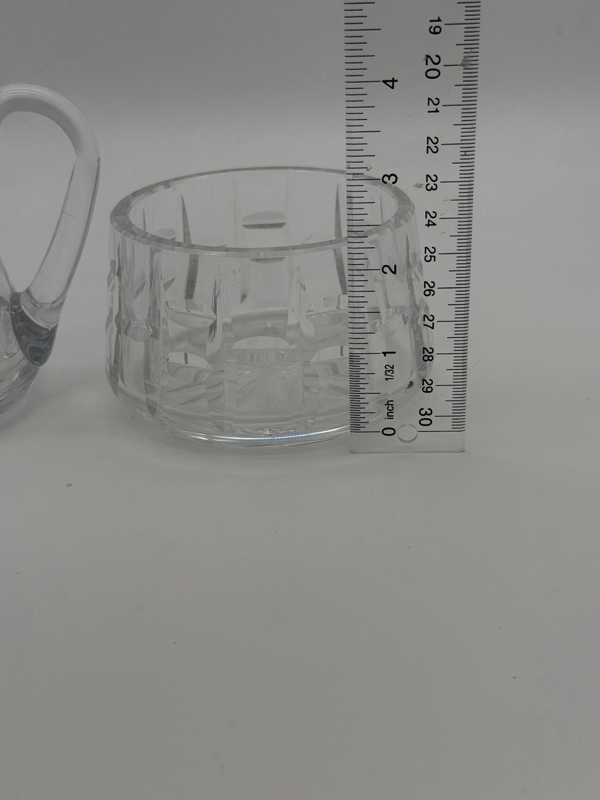 Waterford Crystal Tralee Cream & Sugar Bowl Cut Ireland Signed Set 2 PCs