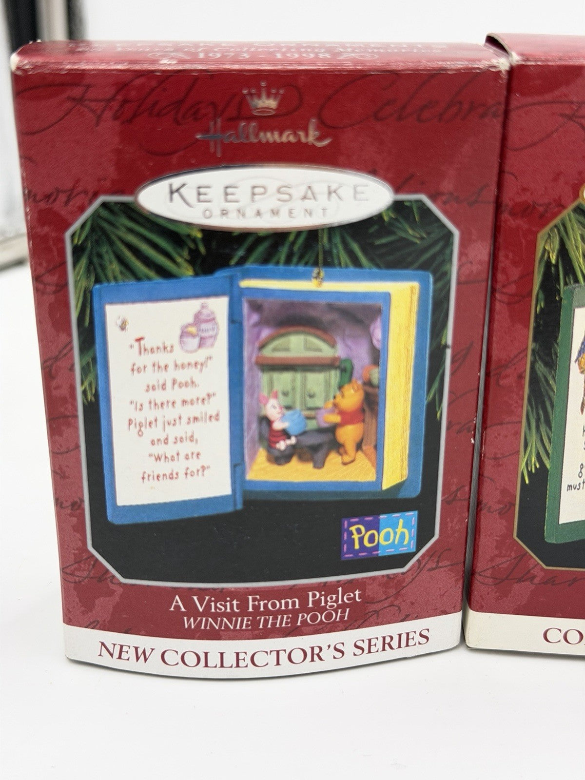 Hallmark Disney Winnie The Pooh Collector Series Mini Books Ornaments  6 Pcs
