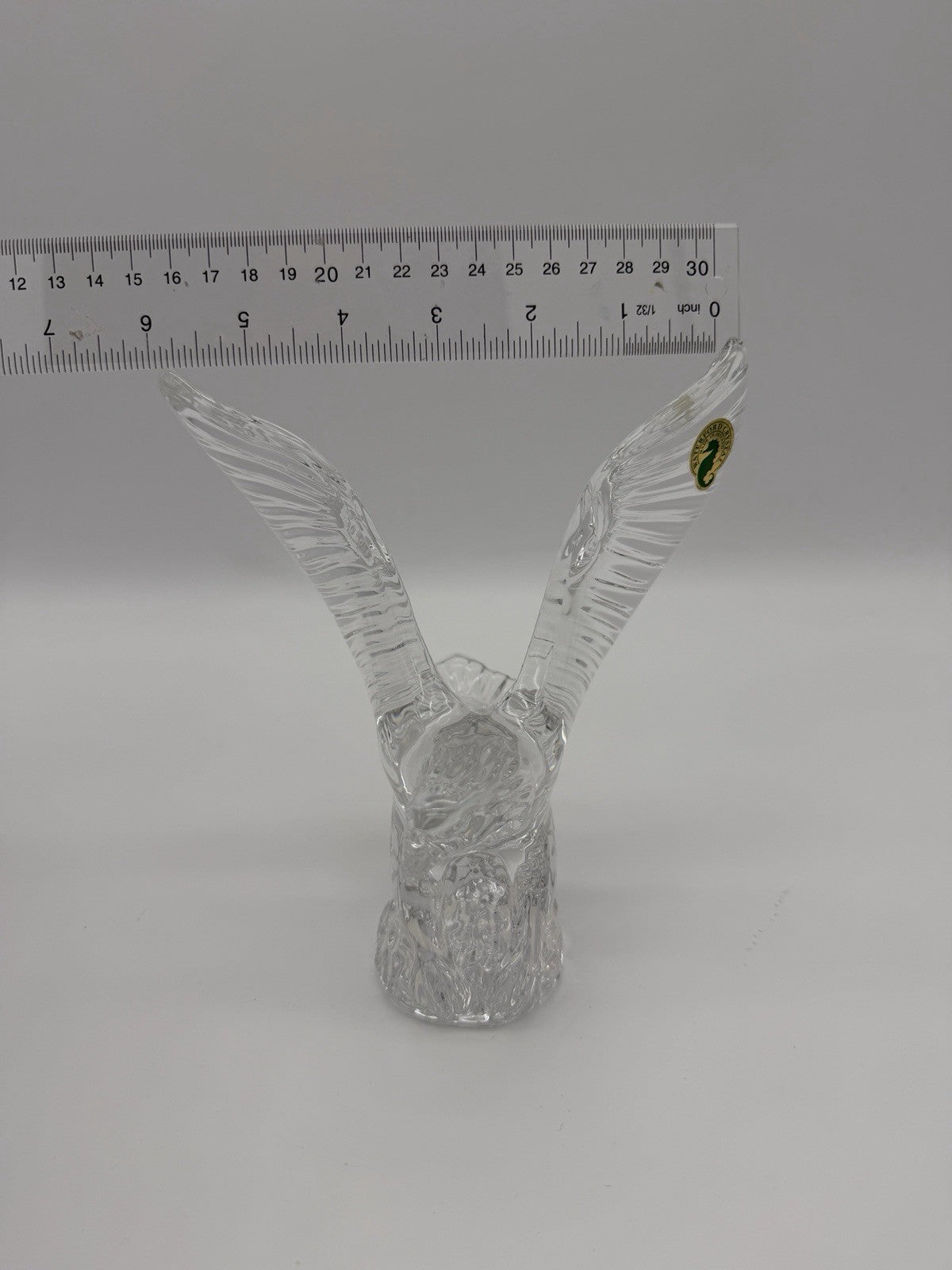 Waterford Crystal Eagles Wing Lead Clear 7” Bald American Eagle Bird Figurine