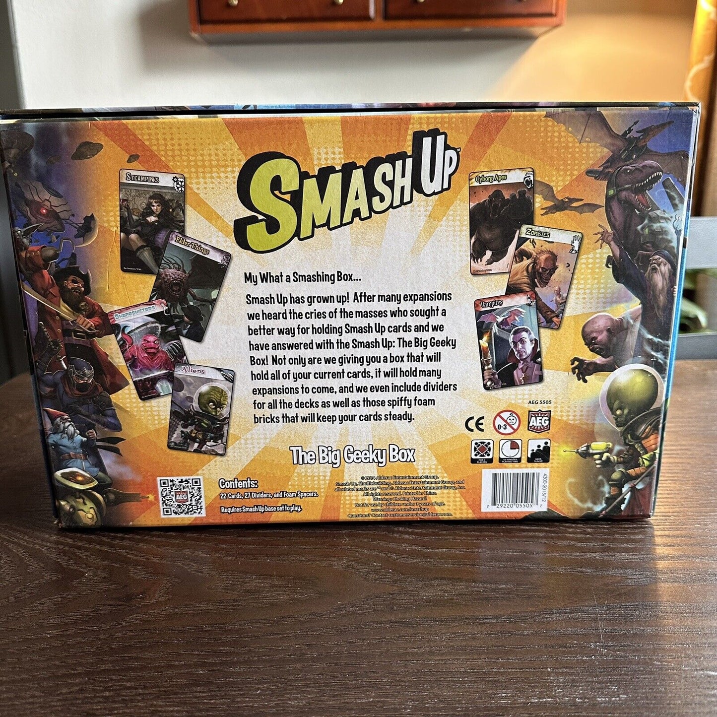 AEG Smash Up Expansion Big Geeky Box Base Game Plus Extra Cards & Pretty Pretty