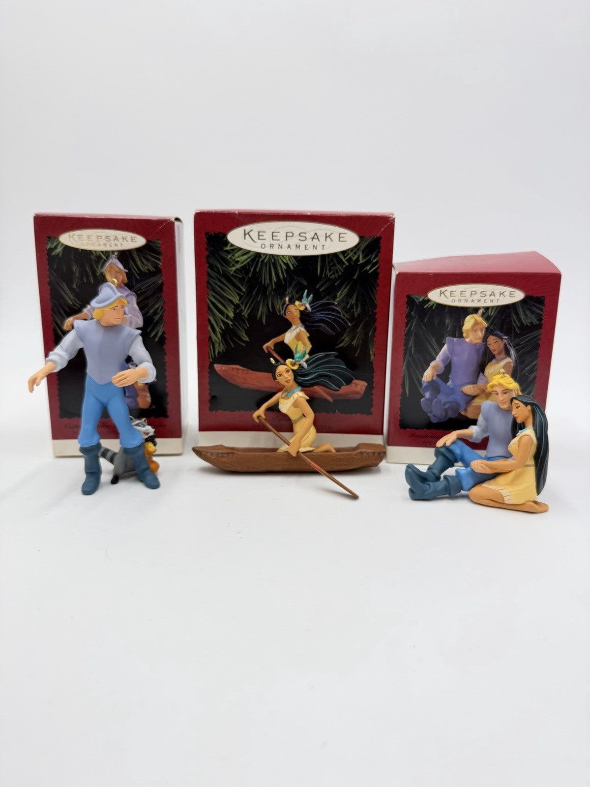 Hallmark Keepsake Disney Pocahontas Collection Christmas Ornaments Set 3 PCs Vtg