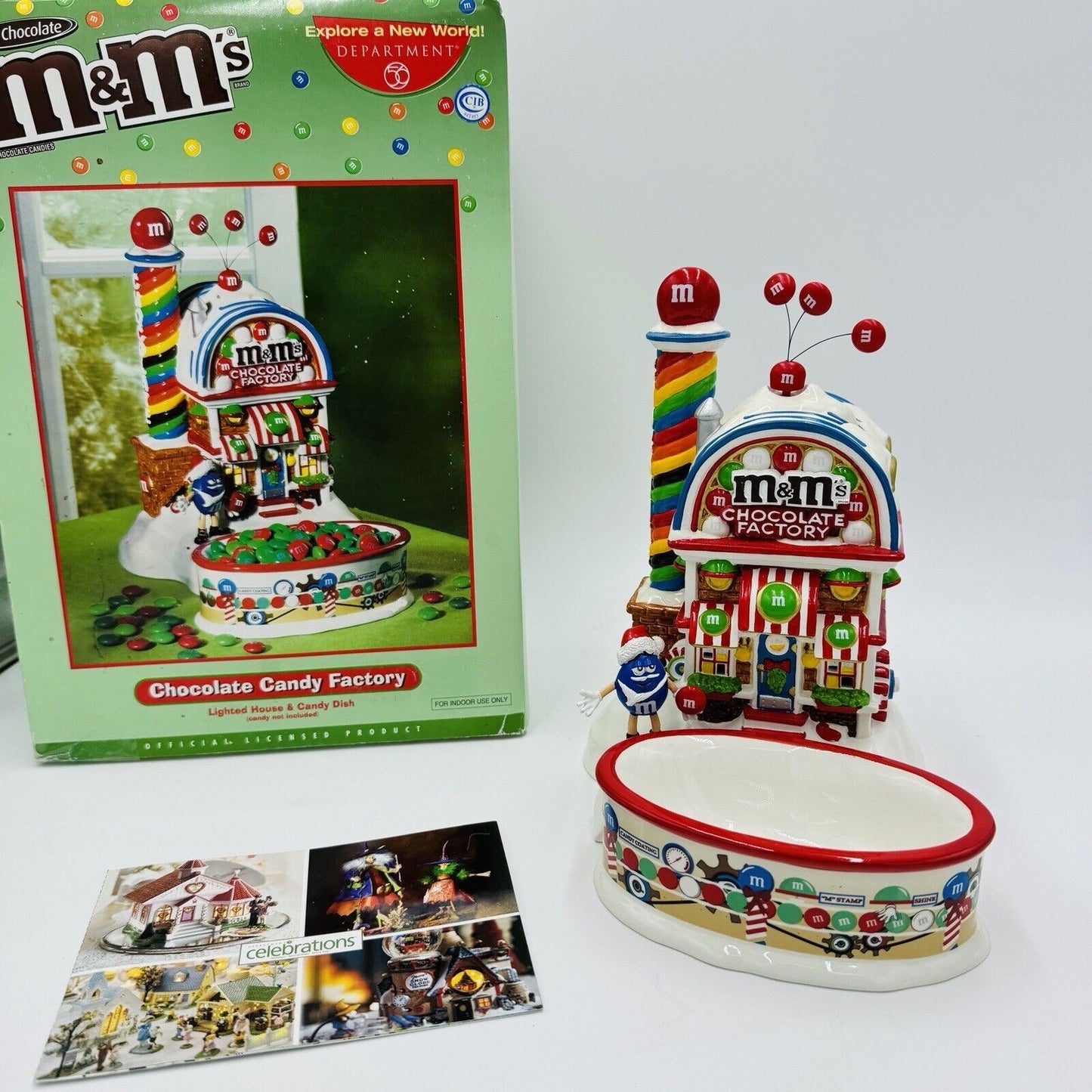 Department 56 M&M'S Chocolate Candy Factory Lighted House Christmas Village