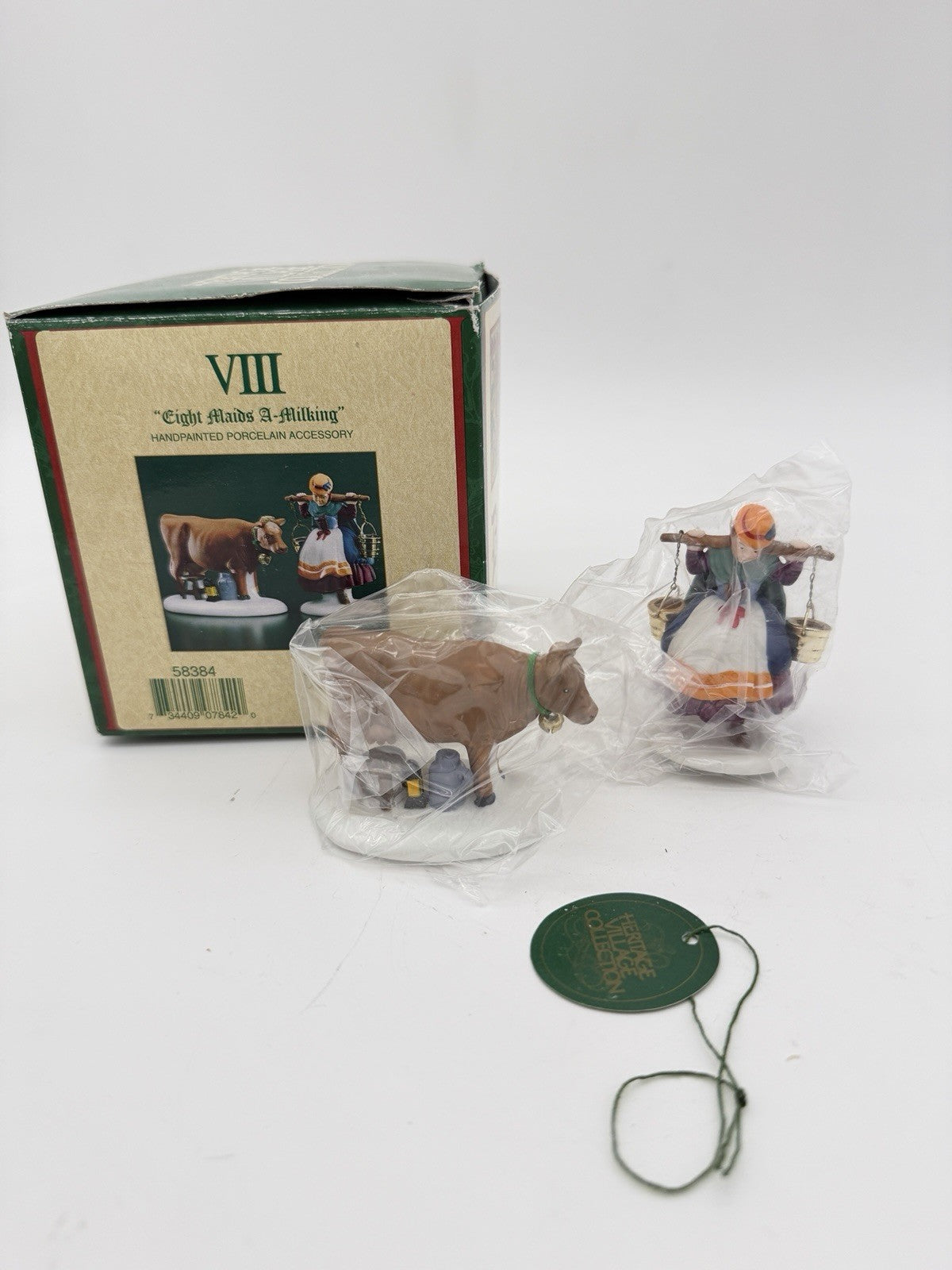 Dept 56 Twelve Days of Dickens Village VIII Eight Maids A-Milking Figurines