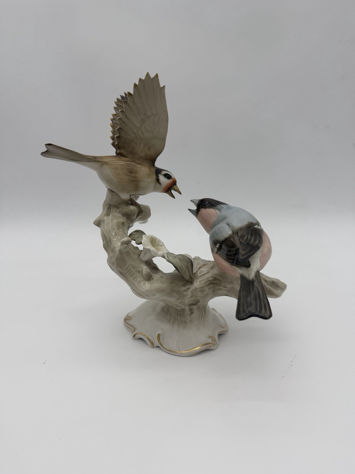 HUTSCHENREUTHER Germany Porcelain GOLDFINCH & BULLFINCH Figurine K Tutter Large