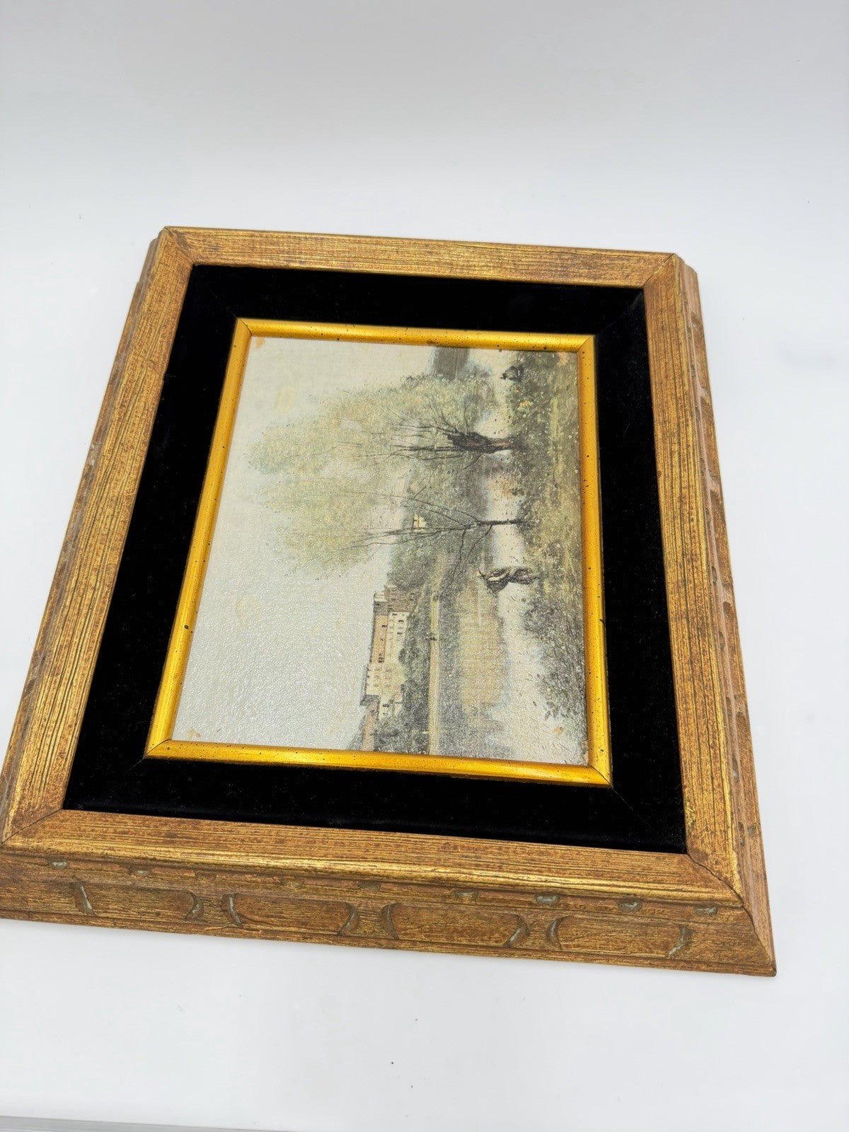 Antique Corot Signed French Oil Painting Jean-Baptiste-Camille 16”x14”