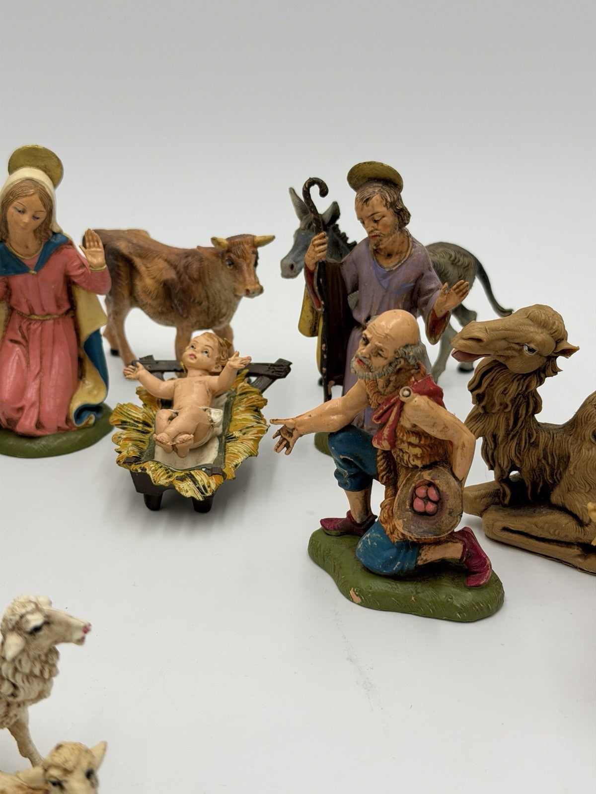 Vintage Depose Italy PVC Nativity Set 22 Pieces Mary Joseph Jesus Wise Men