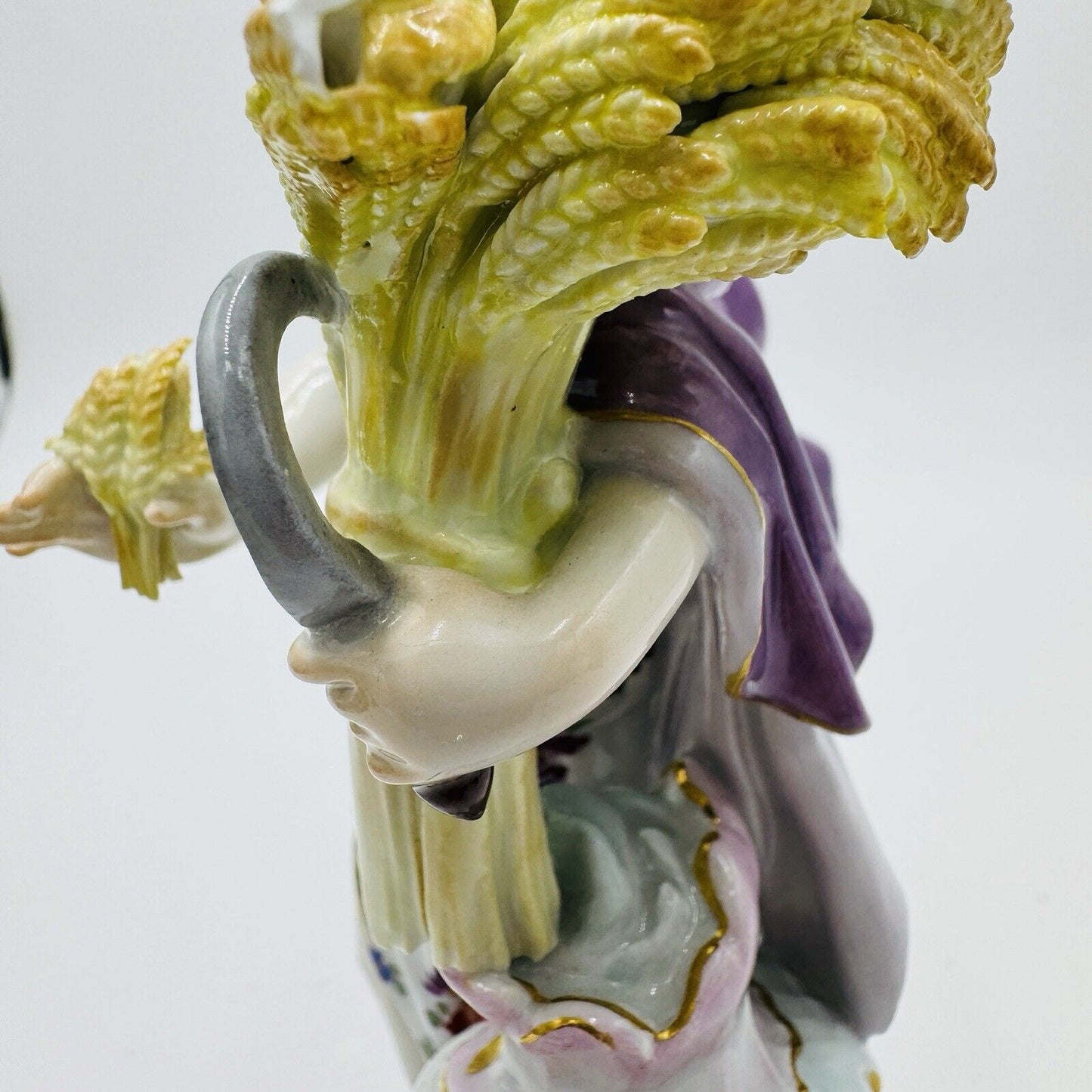 17th C Antique Meissen Germany Porcelain Allegory of the Summer Figurine 9”H