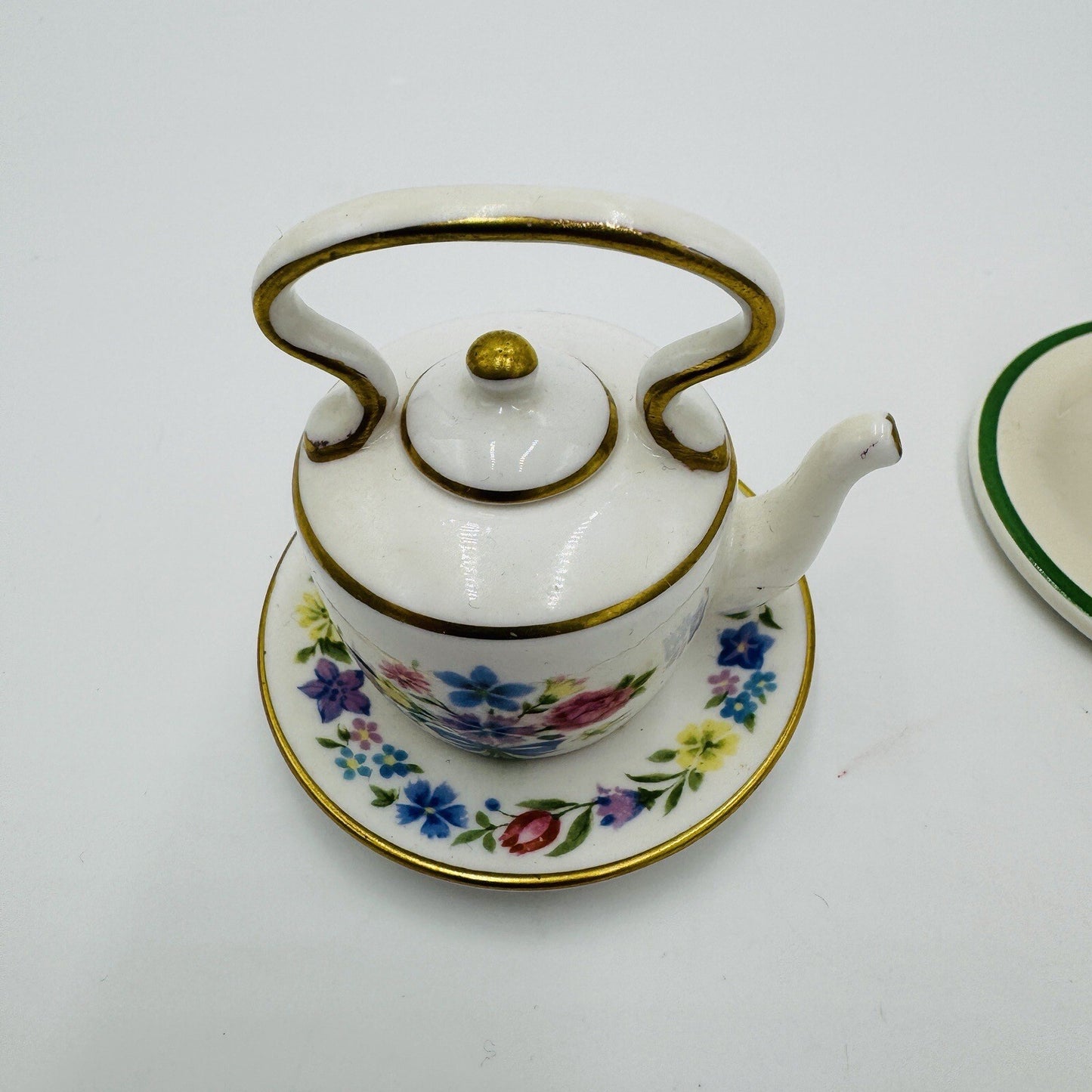 Spode Miniatures Teapot Plate 2 Tier Serving Tray Miniatures 2in Rare Vintage