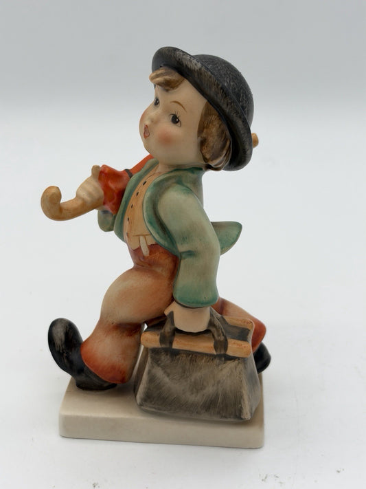 Hummel Goebel Merry Wanderer 1950 Mark West Germany 4.75” Porcelain Figurine