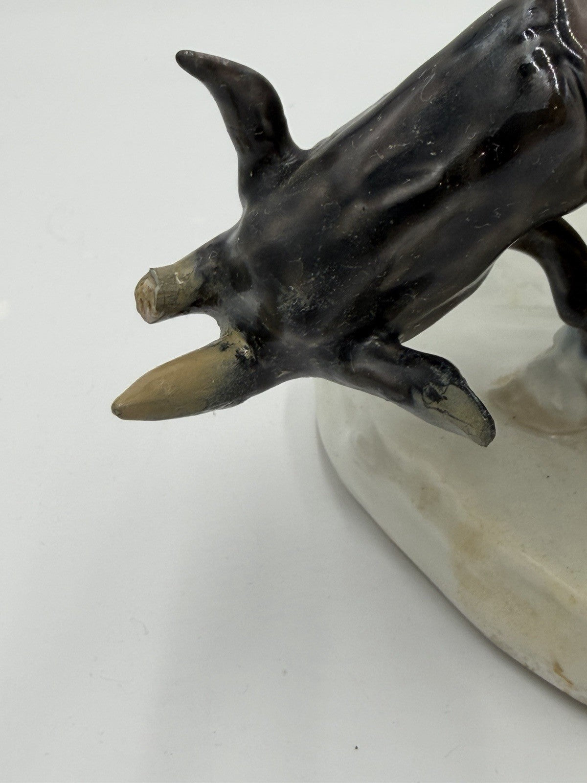 Meissen porcelain figure group Girl W/ Goats By Otto Pilz 1906 (Repaired) Large