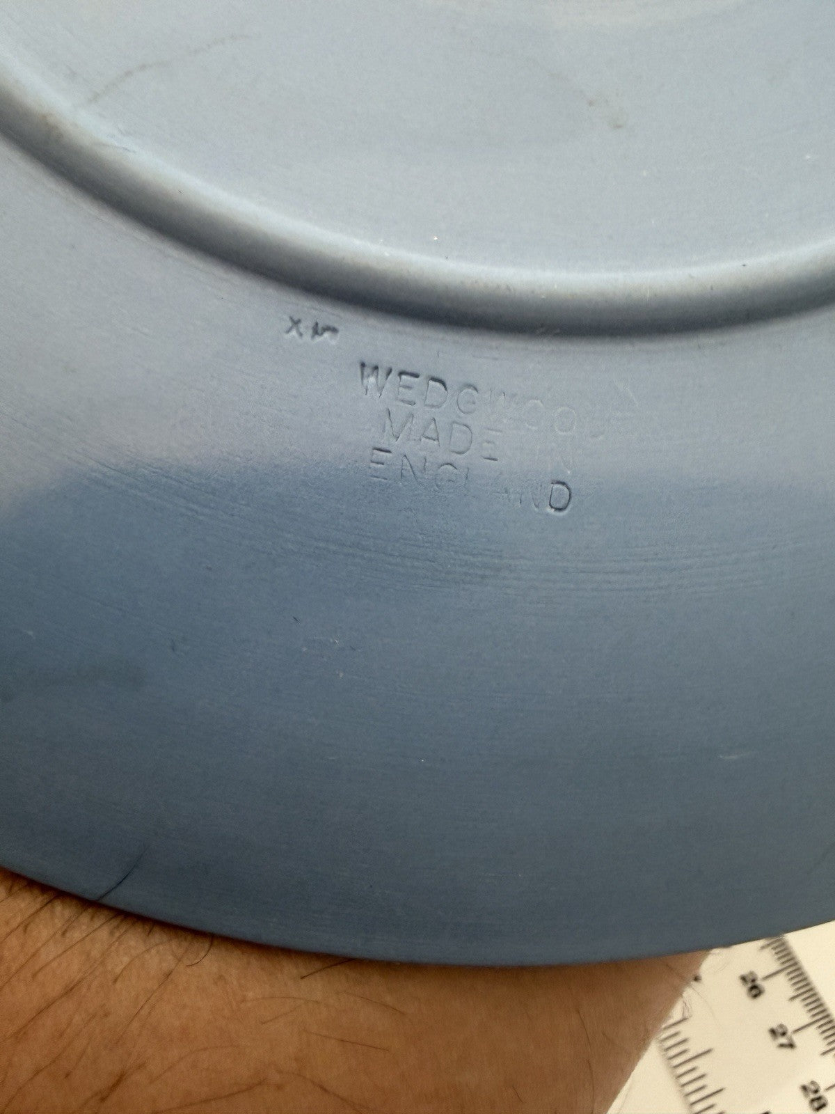 Wedgwood Jasperware England Blue/white Plate & Bowl Porcelain Set Vintage
